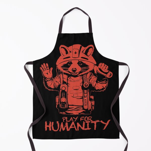 Item preview, PLAY FOR HUMANITY - INTERNATIONAL RED CROSS DAY RACOON LOGO AND TEXT IN RED designed and sold by Ascendence.