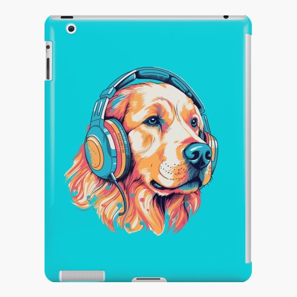 Cute Dog Wearing A Pair Of Headphones And Listening To Music, Cute Puppy  Design, Cute Dog Lover  iPad Case & Skin for Sale by loonenzer