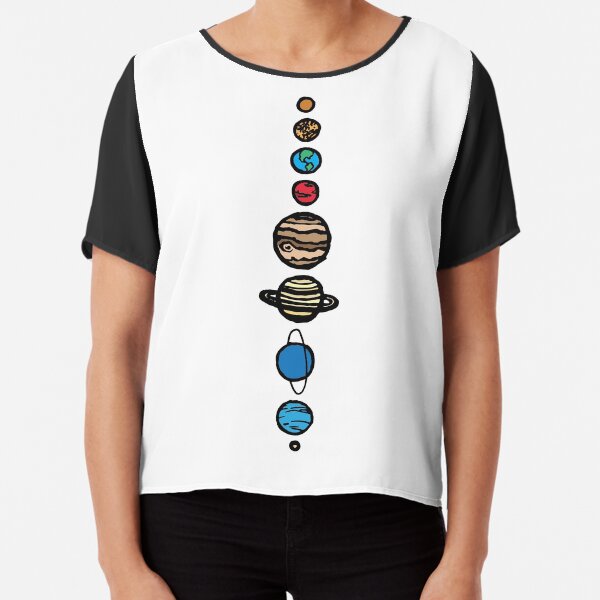 Planets Colour Chiffon Top