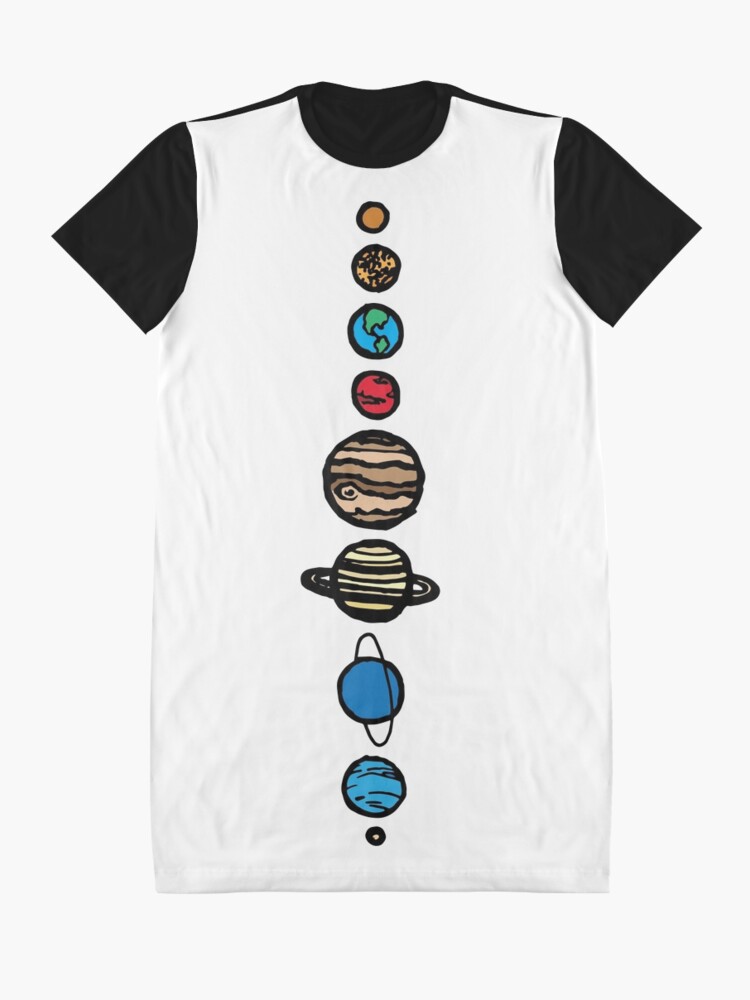 Alternate view of Planets Colour Graphic T-Shirt Dress