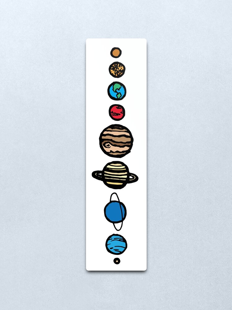 Alternate view of Planets Colour Metal Print