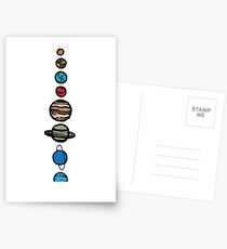 Planets Colour Postcards