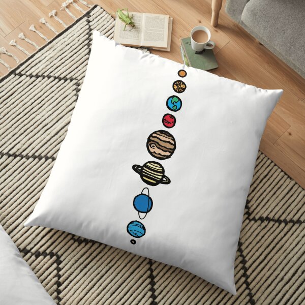 Planets Colour Floor Pillow