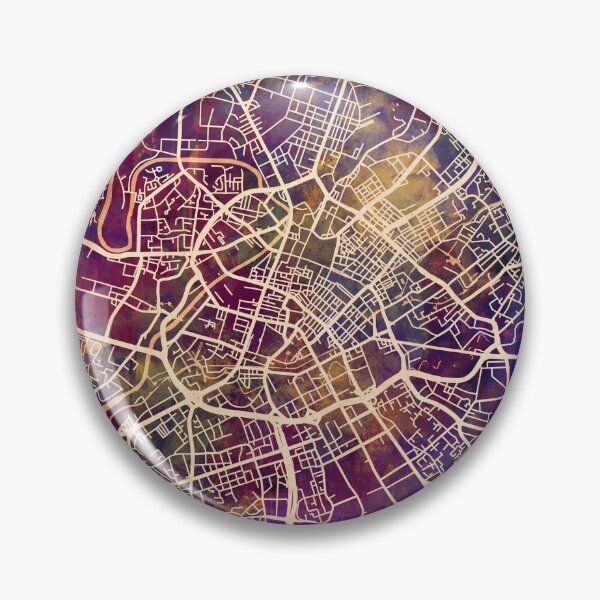 Artikelvorschau, Manchester England City Map entworfen und verkauft von ArtPrints.