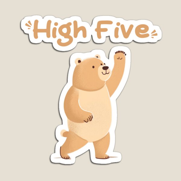 Artikelvorschau, Teddybär: High Five | Schätzchen | Geburtstag | Niedlich entworfen und verkauft von Stylinova.