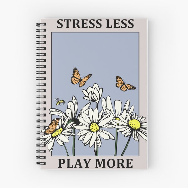 Item preview, Stress less Paly more daisies with butterfly designed and sold by Atlantico54.