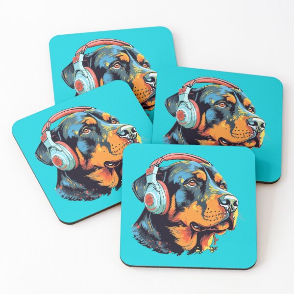 Item preview, Rottweiler Music Lover - A Relaxing Design for Dog Owners designed and sold by brindled.