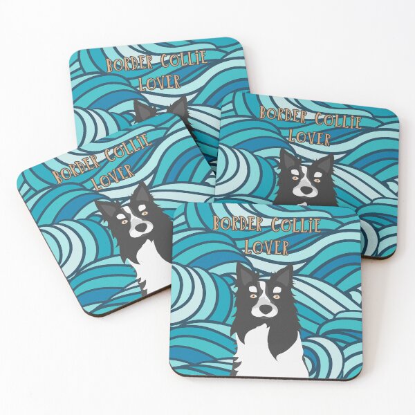 Item preview, Border Collie Dog Lover with Sea Wave Pattern on Background designed and sold by SeasonalDogs.