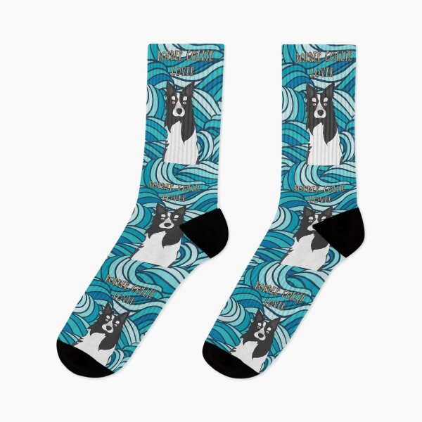 Item preview, Border Collie Dog Lover with Sea Wave Pattern on Background designed and sold by SeasonalDogs.