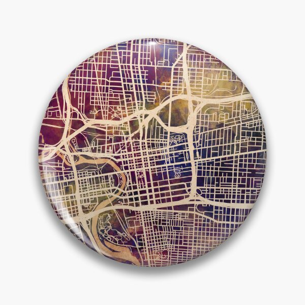 Artikelvorschau, Columbus Ohio City Street Map entworfen und verkauft von ArtPrints.