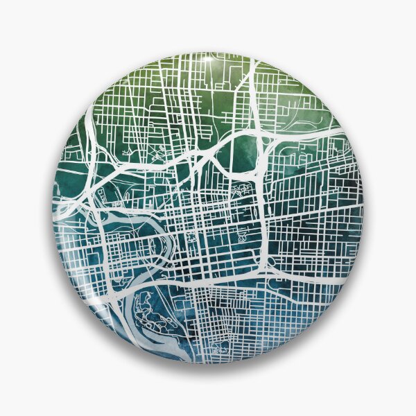 Artikelvorschau, Columbus Ohio City Street Map entworfen und verkauft von ArtPrints.