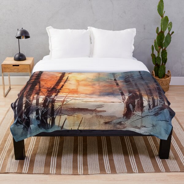 Item preview, Invierno Amanecer Bosque Serenidad designed and sold by Paintings By Simon .