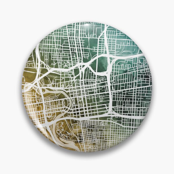Artikelvorschau, Columbus Ohio City Street Map entworfen und verkauft von ArtPrints.