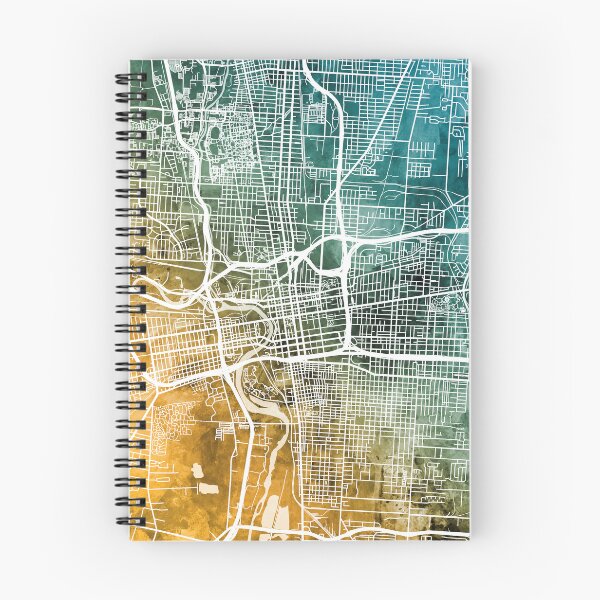 Artikelvorschau, Columbus Ohio City Street Map entworfen und verkauft von ArtPrints.