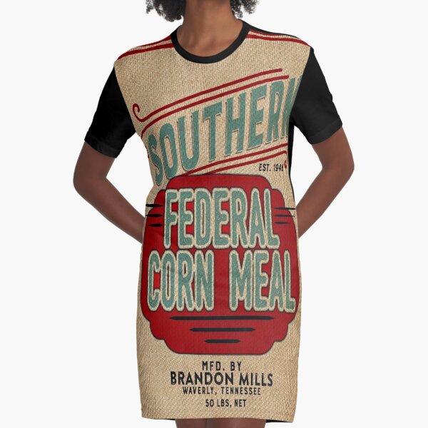 Burlap Grain Sack / Feed Sack / Vintage Style Graphics Graphic T-Shirt Dress