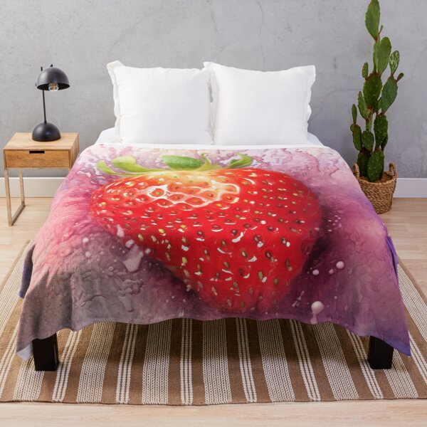 Item preview, Strawberry Splash Watercolor Burst designed and sold by Paintings By Simon .