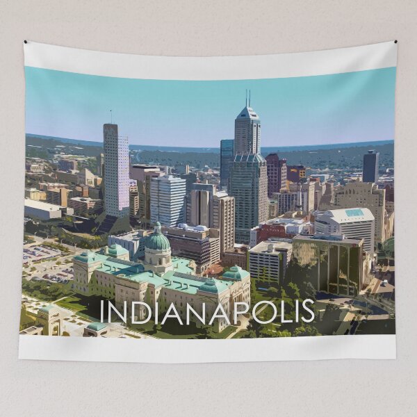 Item preview, Indianapolis, Indiana, USA, Travel Print designed and sold by summattodraw.