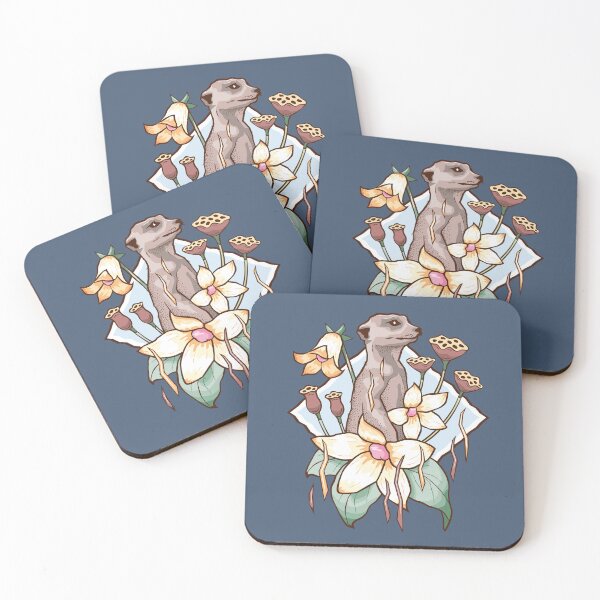Item preview, Meerkat in the Meadow - Cute African Animal Floral Design designed and sold by Bangtees.