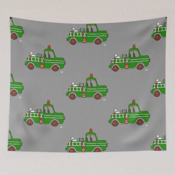 Item preview, Firetruck Green Vintage Fire Truck designed and sold by dinhthai361.