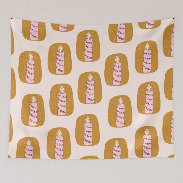 Item preview, Candlelight Delight: Cozy and Chic Candle-Themed Pattern Design for Tablecloths and Gift Wrapping - Illuminate Your Special Moments with Warm Glow and Serenity by MaddaMom designed and sold by MaddaMom.