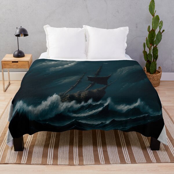 Item preview, Vintage Maritime Art: Striking Oil Painting of a Ship in Distress designed and sold by RedArtG09.