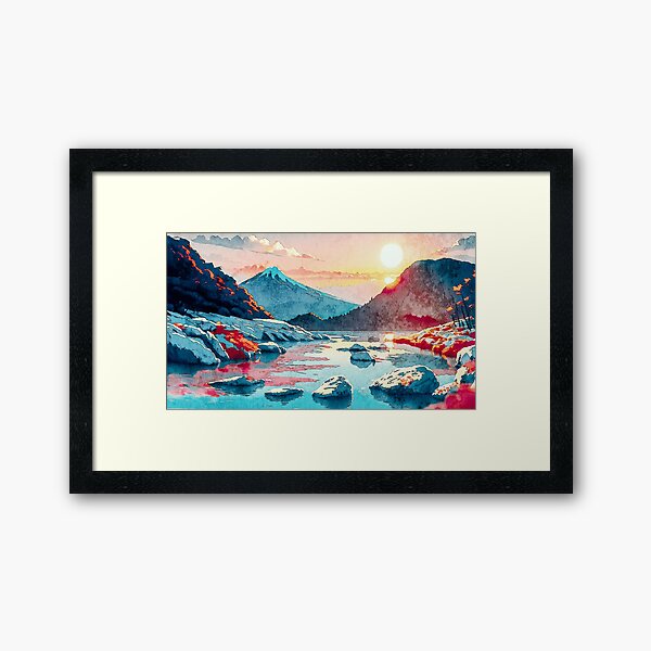 Aperçu de l'œuvre Magie au coucher du soleil - Paysage naturel créée et vendue par Kijiermono.