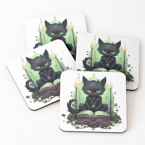 Item preview, Enchanted Tome: An Elegant Black Cat's Spellbinding Journey designed and sold by veinmerch.