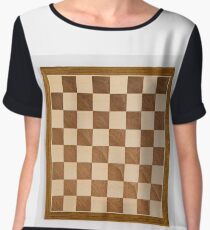 Chess board, playing chess, any convenient place Chiffon Top