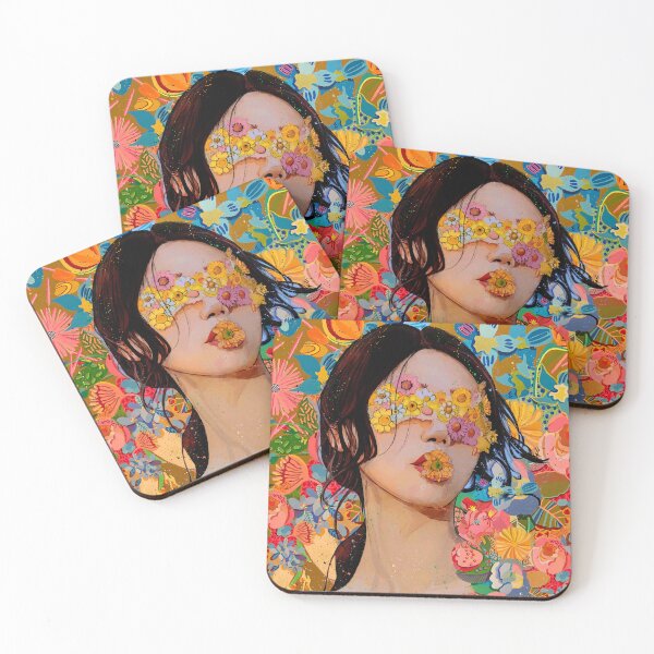 Item preview, Girl & Flowers pop art designed and sold by Helt-Sort.