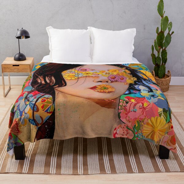 Item preview, Girl & Flowers pop art designed and sold by Helt-Sort.