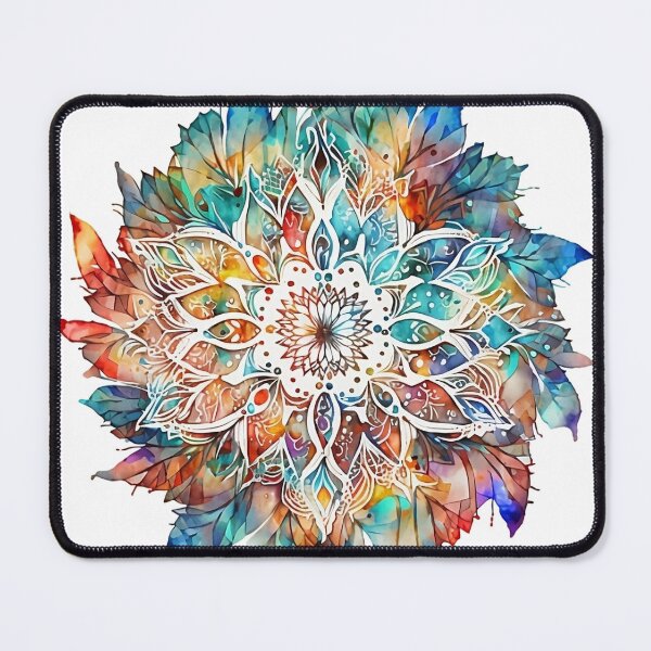 Item preview, Floral watercolors mandala, boho home deco designed and sold by VeronicArt85.