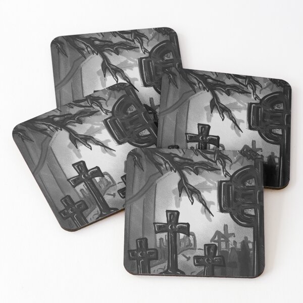 Item preview, Darkly Gothic Cemetery Illustration: A Hauntingly Beautiful Depiction designed and sold by BlackOrchidArt.