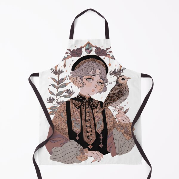 Item preview, Vintage mysterious floral girl illustration poster designed and sold by LUEE-Design.