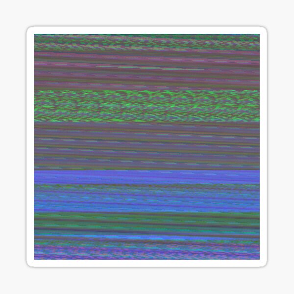 Arte Glitch Pastel Aesthetics - databending abstracto con pixels de colores pastel Pegatina