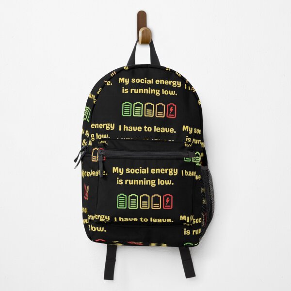 Item preview, My Social Energy Is Running Low. I Have To Leave. Funny Excuse To Leave designed and sold by Rebel-Design.