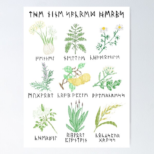 Item preview, The Nine Sacred Herbs designed and sold by thelittleforest.