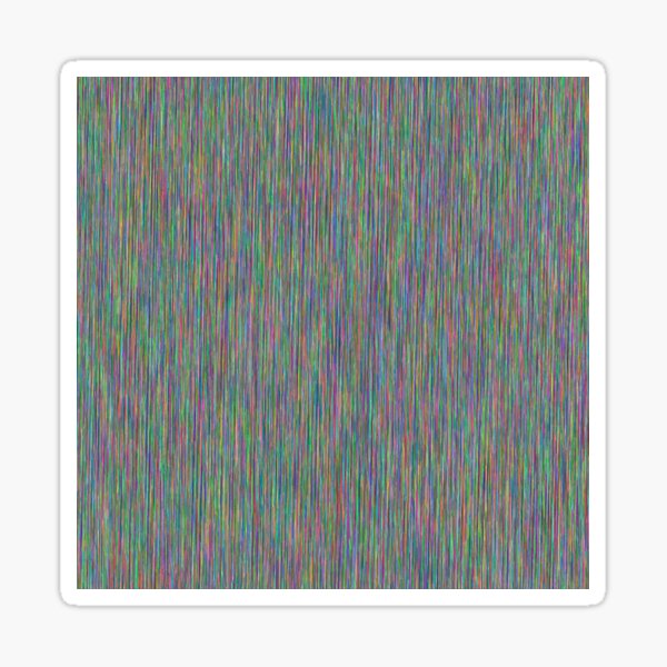 Arte Glitch Lluvia Cibernética - databending abstracto con pixels de varios colores Pegatina