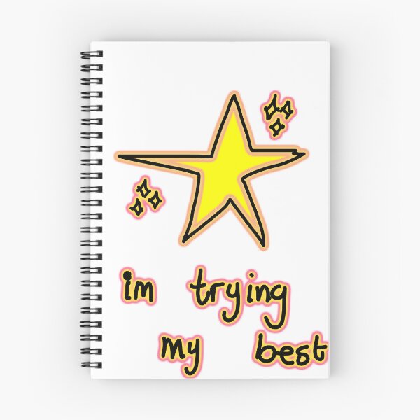 Item preview, im trying my best gold star designed and sold by InMyMentalEra.