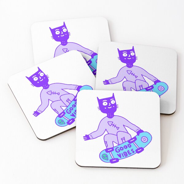 Item preview, Cat On A Skateboard  designed and sold by Eolithic.