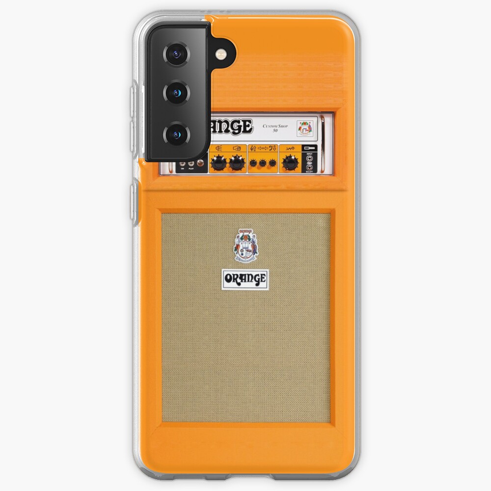 Orange color amp amplifier Case & Skin for Samsung Galaxy