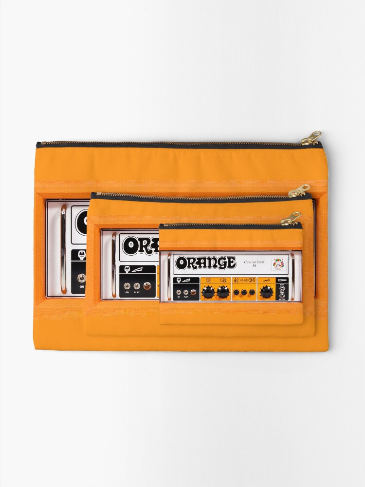 Alternate view of Orange color amp amplifier Zipper Pouch