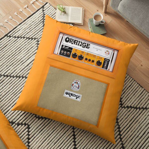 Orange color amp amplifier Floor Pillow