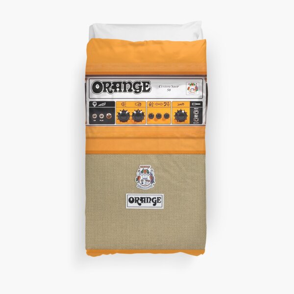 Orange color amp amplifier Duvet Cover