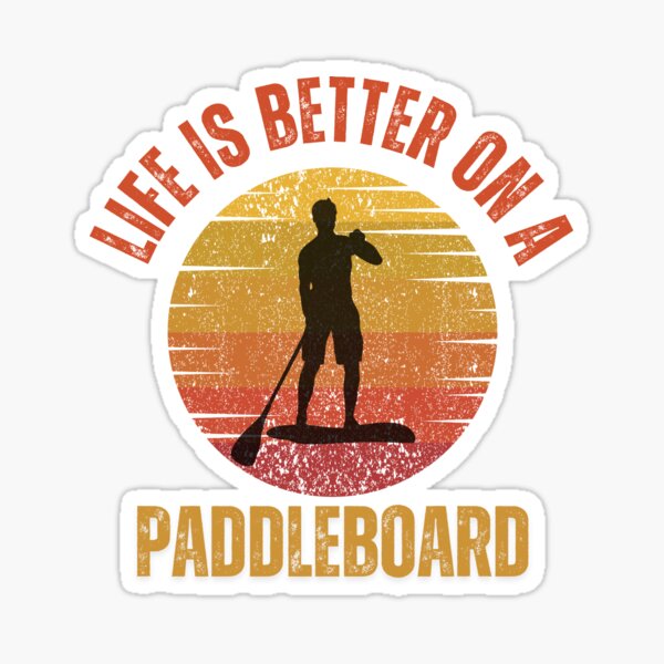 Item preview, Life is better on a paddleboard with retro sunset designed and sold by aliveinmiddle.