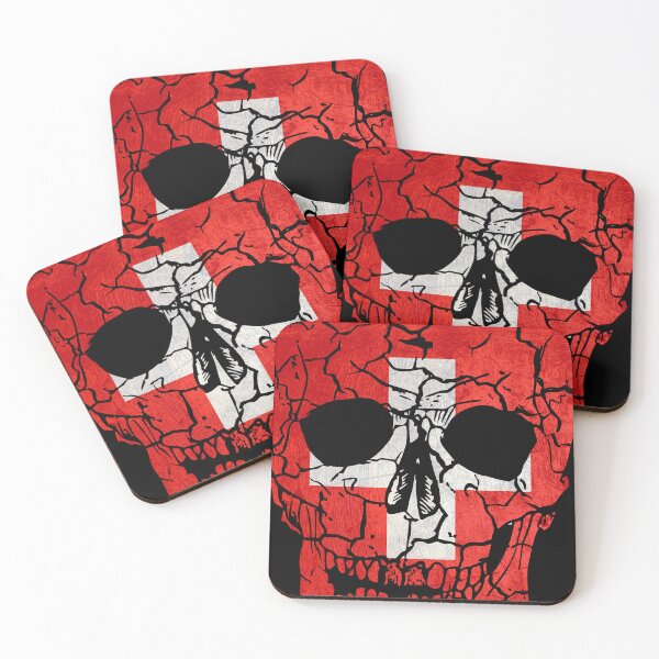 Item preview, Skull Flag of Switzerland,halloween designed and sold by EpicMaps.