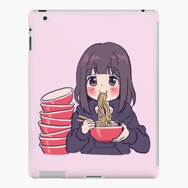 I draw cute anime girl eating chips / Menhera Shoujo Kurumi-chan