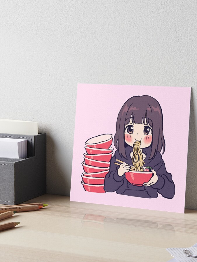 I draw cute anime girl eating ramen / Menhera Shoujo Kurumi-chan - Anime  Ramen - Mug
