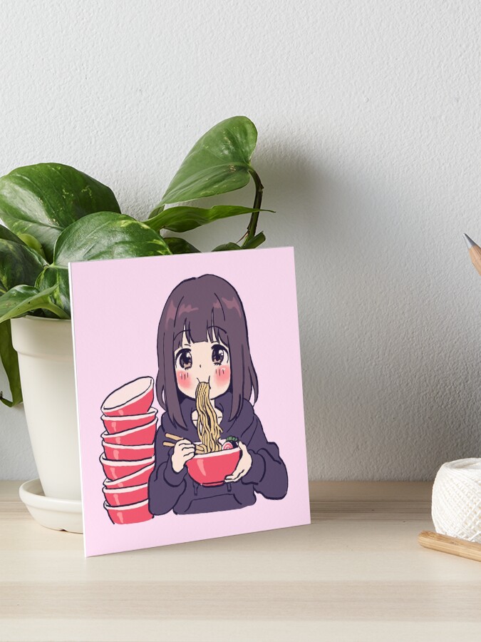 I draw cute anime girl eating ramen / Menhera Shoujo Kurumi-chan - Anime  Ramen - Mug