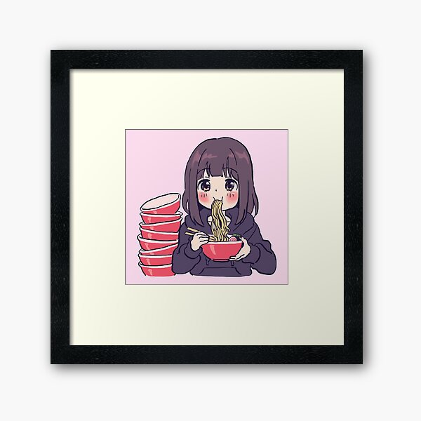 I draw cute anime girl eating ramen / Menhera Shoujo Kurumi-chan - Anime  Ramen - Mug