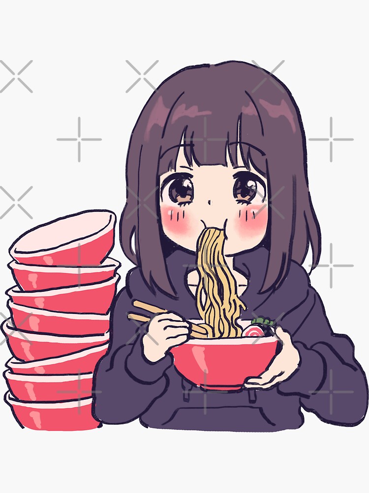 Kawaii Cat Eating Ramen Noodles Japanese Food Anime - Ramen Noodle -  Posters and Art Prints | TeePublic